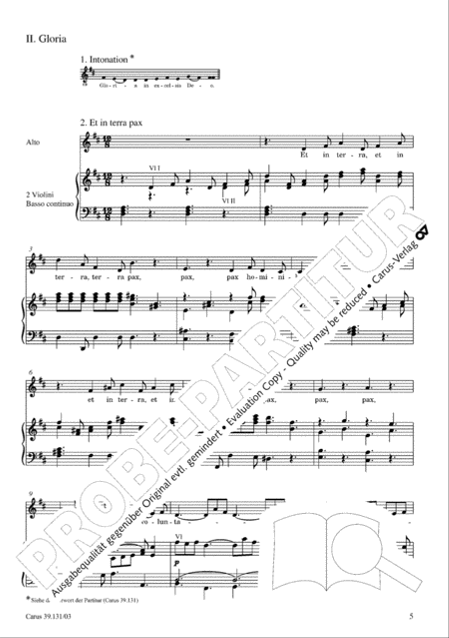 Missa brevis in B minor Alto Voice scores gallery preview page 6