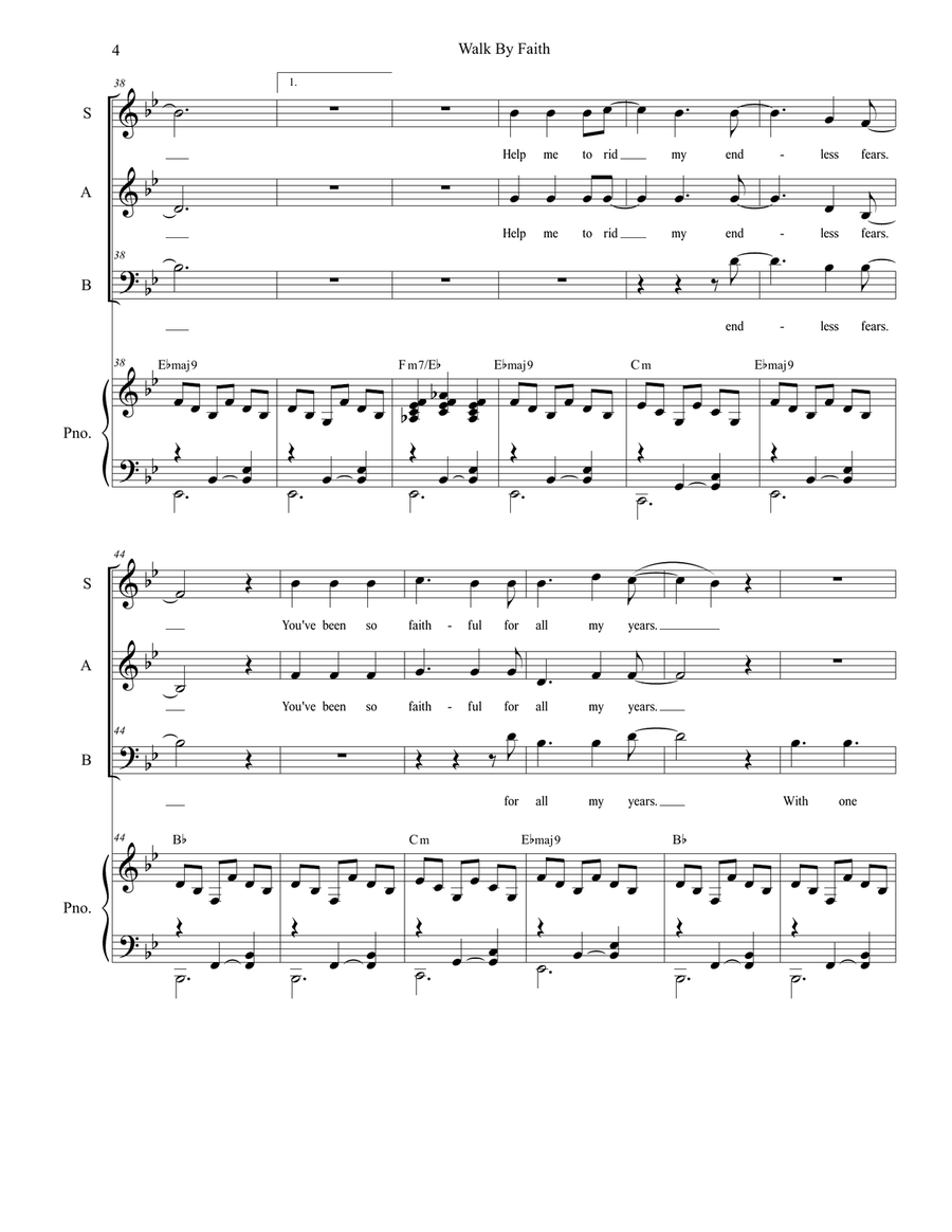 Walk By Faith 3-Part scores gallery preview page 4