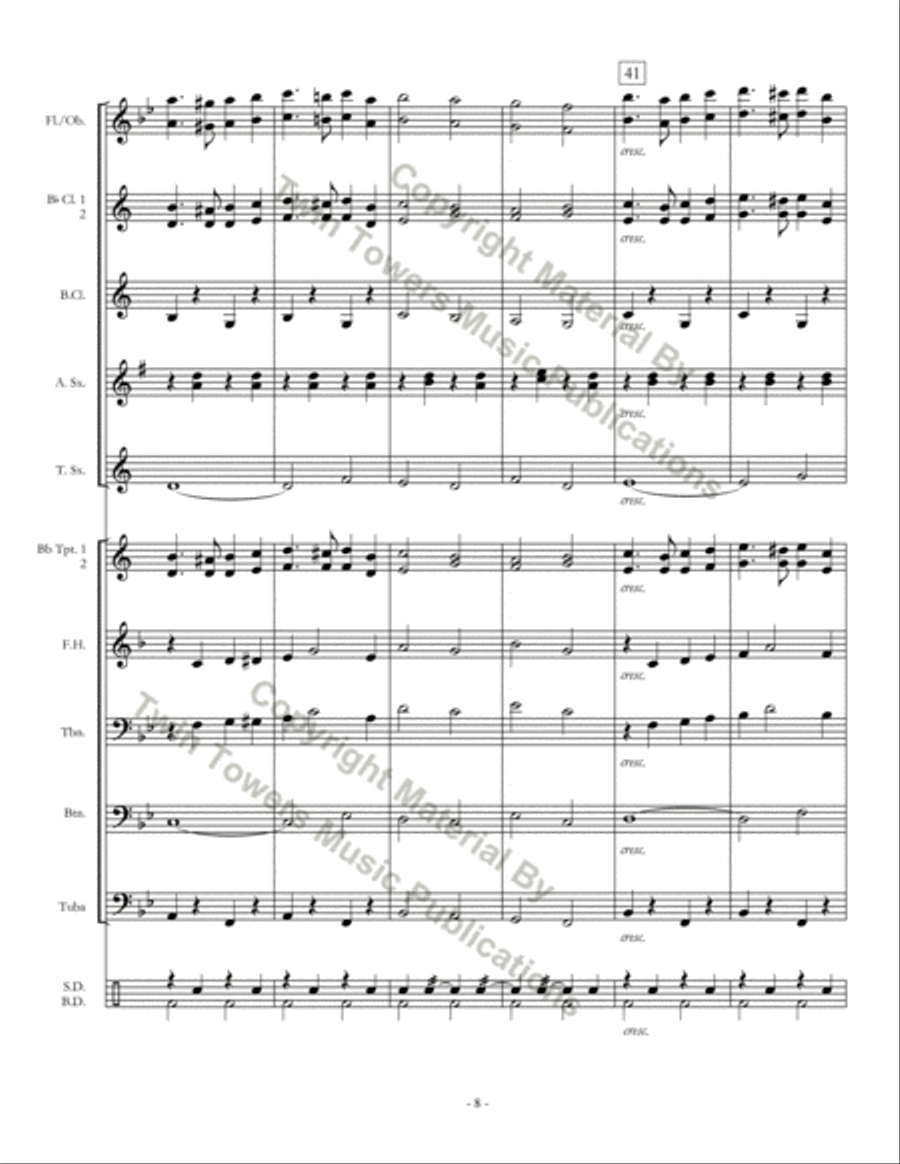 Pebblebrook March Pebblebrook March Concert Band scores gallery preview page 9