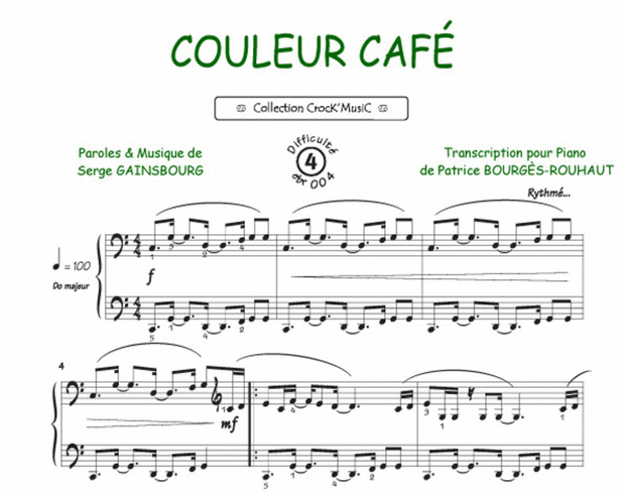 Couleur café (Collection CrocK'MusiC) image number null
