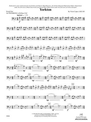 Yorkton: (wp) 3rd B-flat Trombone B.C.