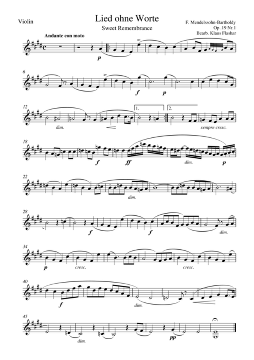 Mendelssohn, Lieder ohne Worte Op.19 (Volin & Piano)
