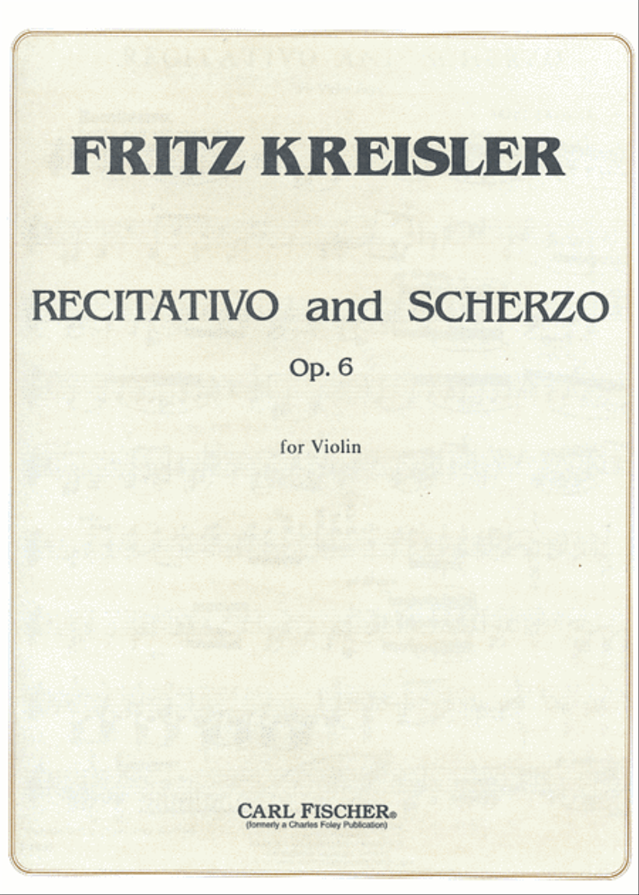 Recitativo And Scherzo, Op. 6 Violin Solo scores gallery preview page 1