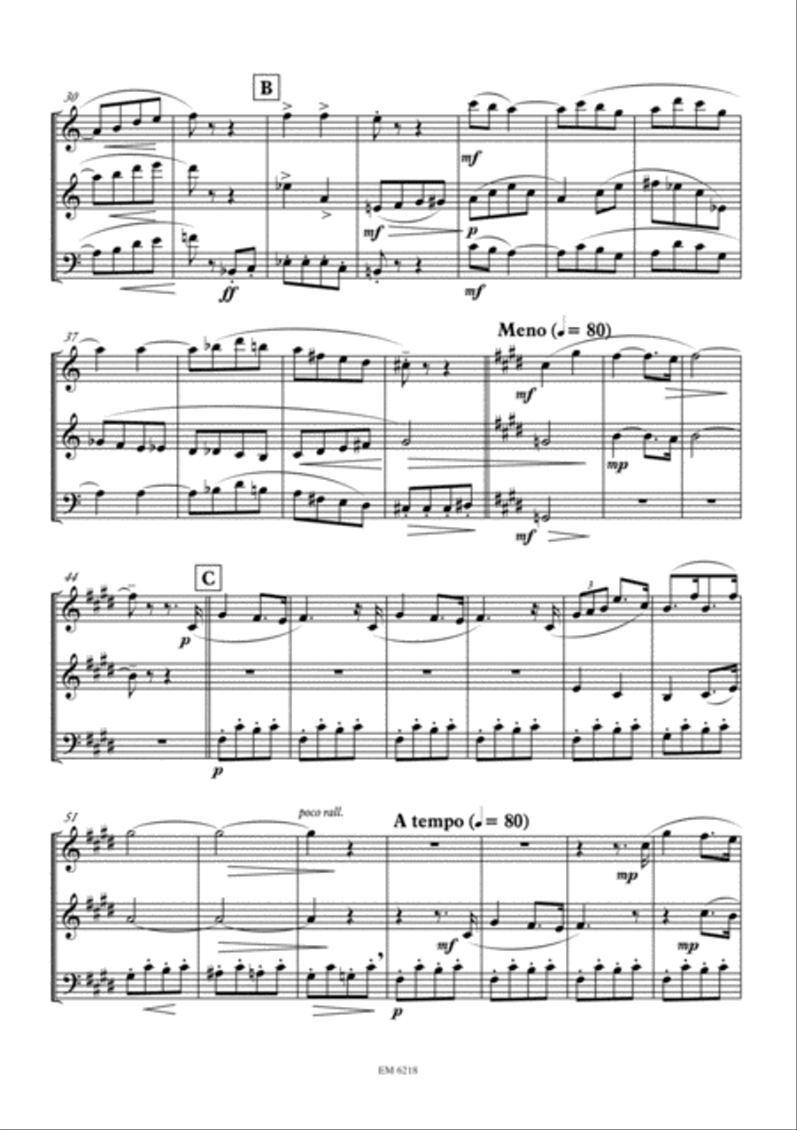 Partita for Oboe, Clarinet and Bassoon Bassoon scores gallery preview page 5