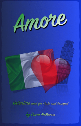 Book cover for Amore, (Italian for Love), Flute and Trumpet Duet