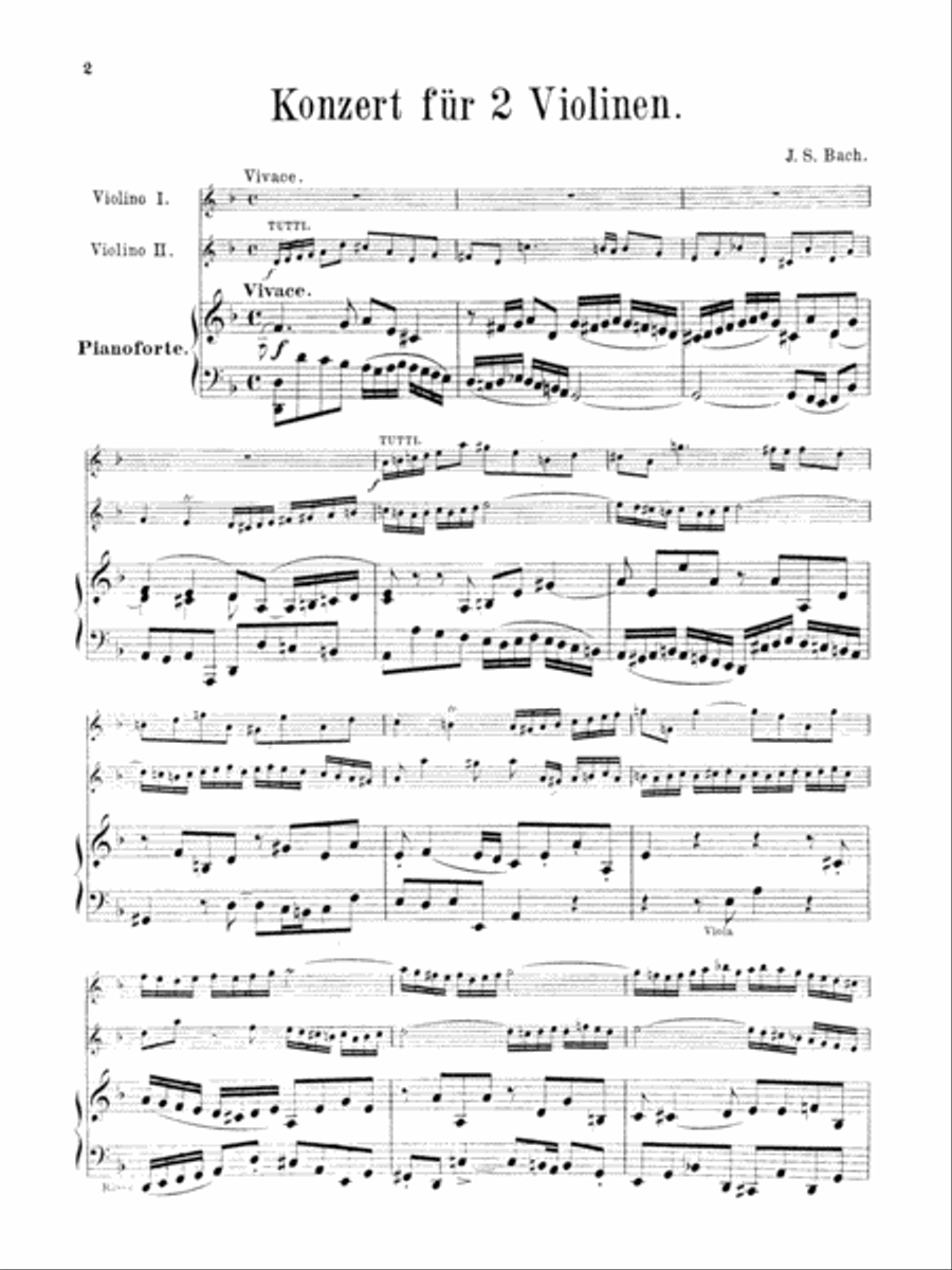Double Concerto in D Minor String Duet scores gallery preview page 3