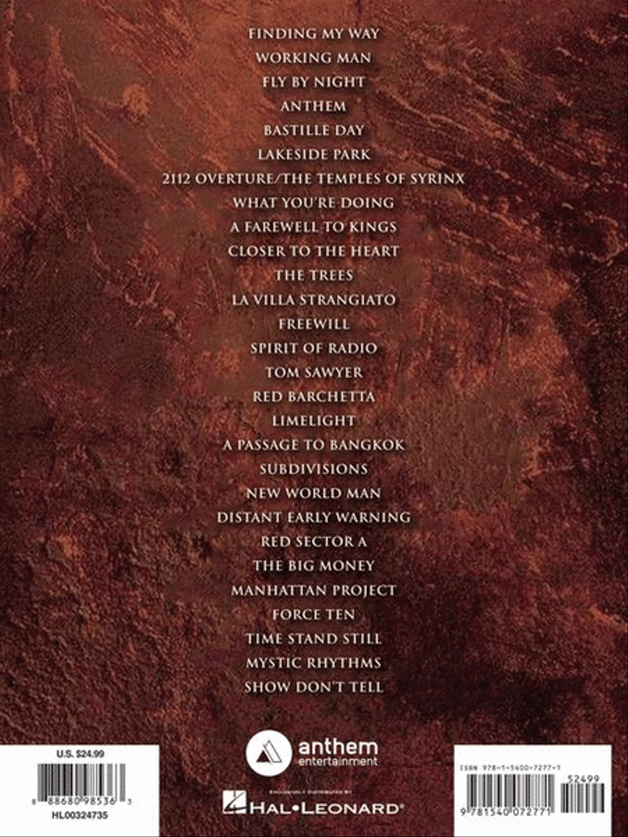 Rush – Chronicles Rush – Chronicles Piano, Vocal, Guitar scores gallery preview page 9