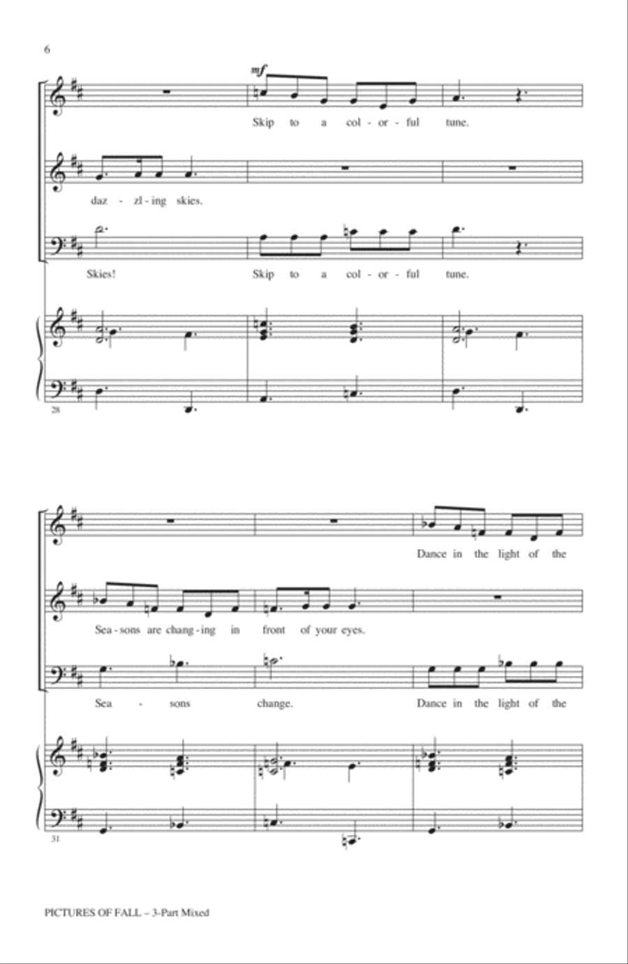 Pictures Of Fall 3-Part scores gallery preview page 5