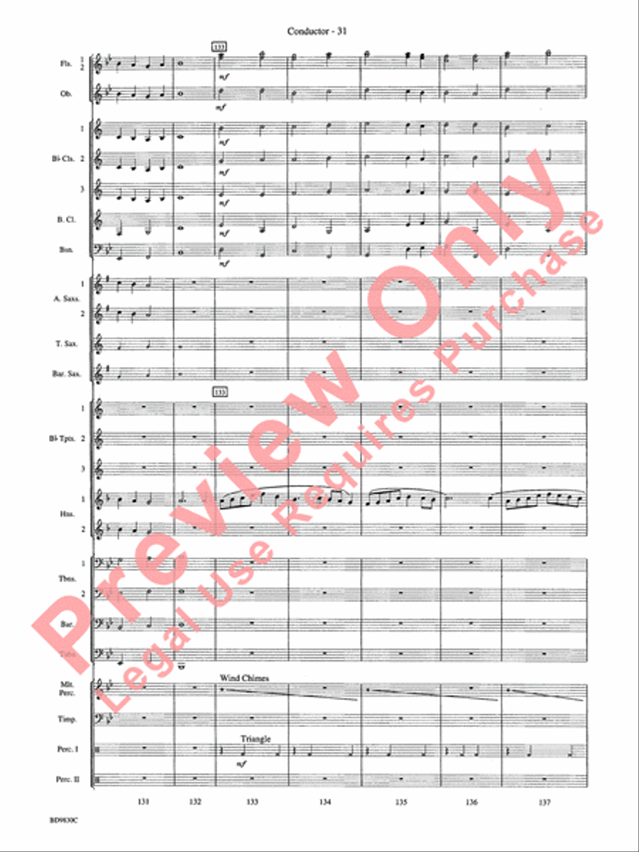 The Spirit of Orpheus (A Sinfonian Celebration) Concert Band scores gallery preview page 34