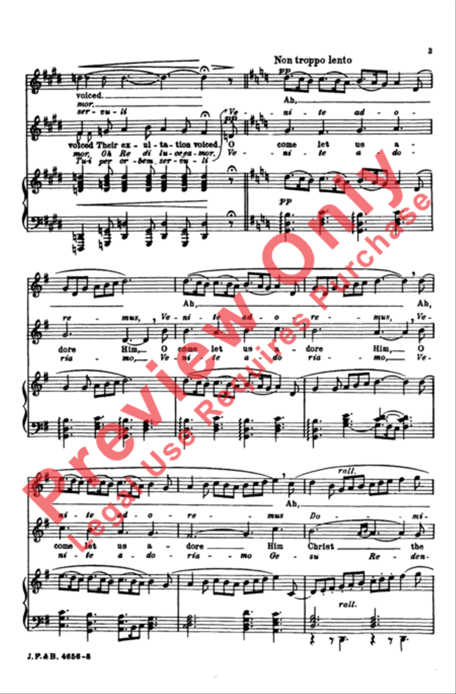 Gesu Bambino (The Infant Jesus) 2-Part scores gallery preview page 4