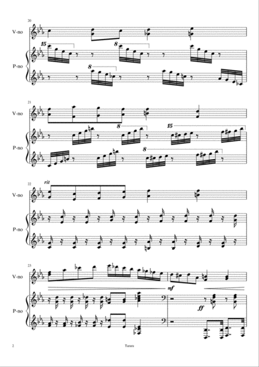 Beauty and Virgo Violin Solo scores gallery preview page 2