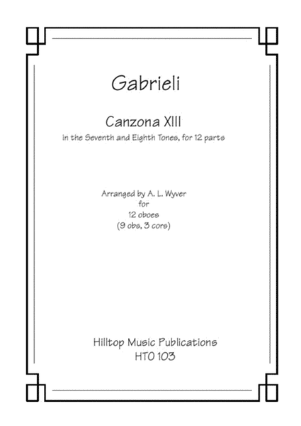 Canzona XIII arr. oboe choir image number null