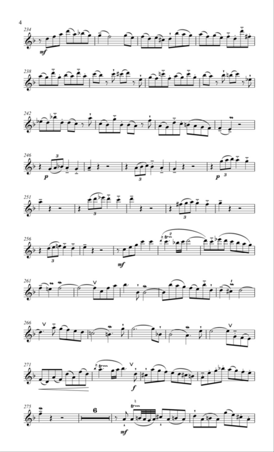 Bach, CPE Concerto for flute in D minor String Orchestra scores gallery preview page 5