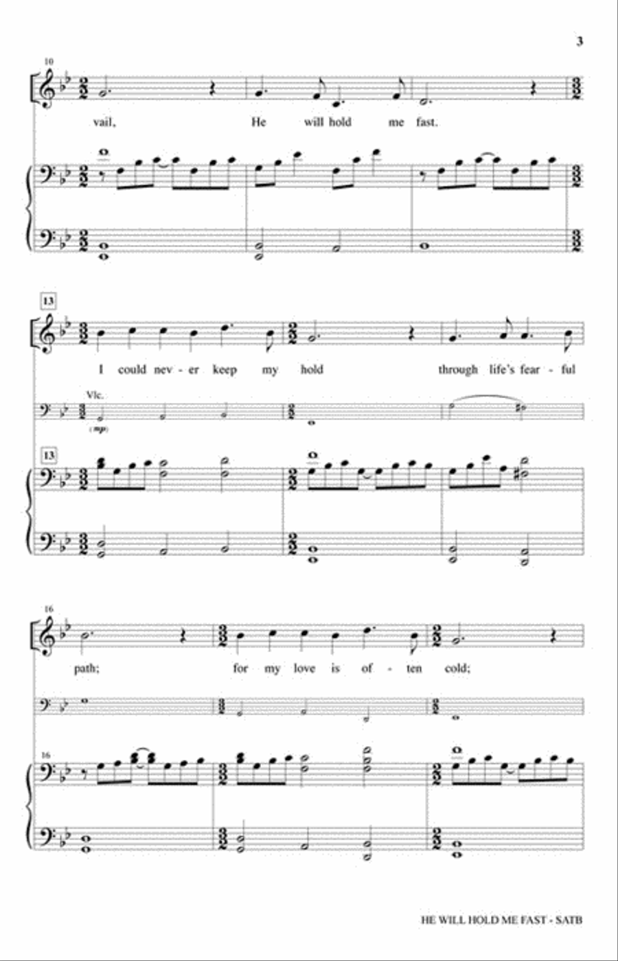 He Will Hold Me Fast 4-Part scores gallery preview page 3