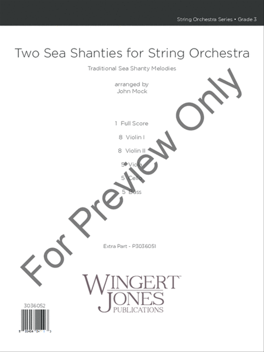 Two Sea Shanties for String Orchestra String Orchestra scores gallery preview page 2
