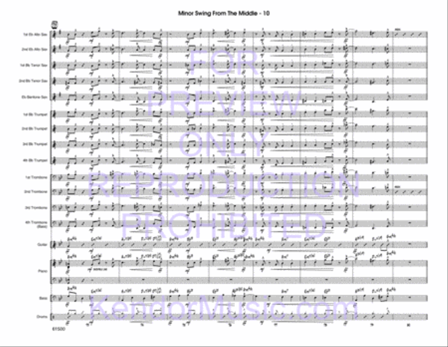 Minor Swing From The Middle Jazz Ensemble scores gallery preview page 11