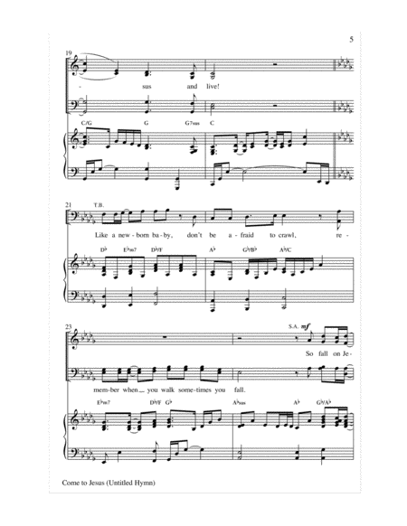 Come to Jesus (Untitled Hymn) by Chris Rice 4-Part - Sheet Music