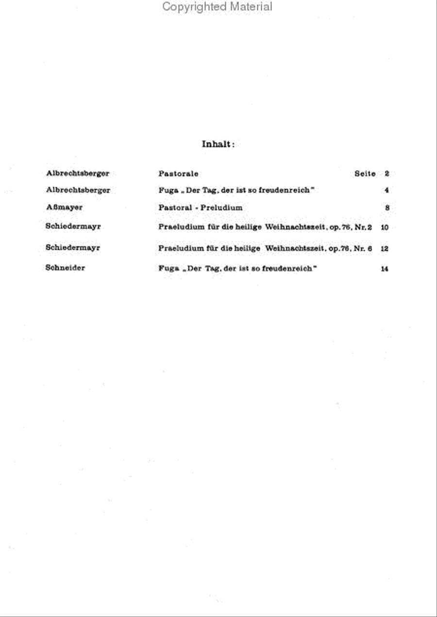 6 Pastoralstucke fur Orgel Organ scores gallery preview page 2