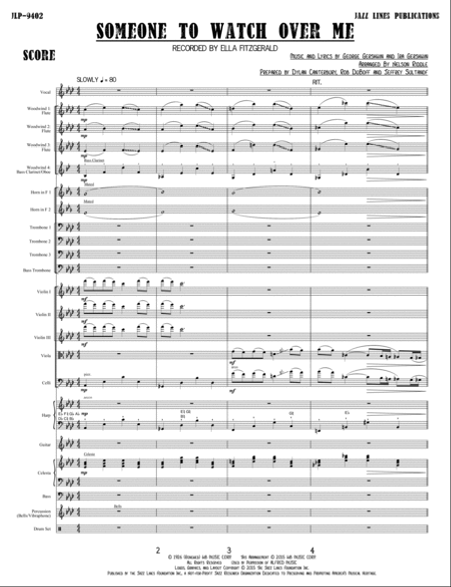 Someone to Watch Over Me Orchestra scores gallery preview page 4