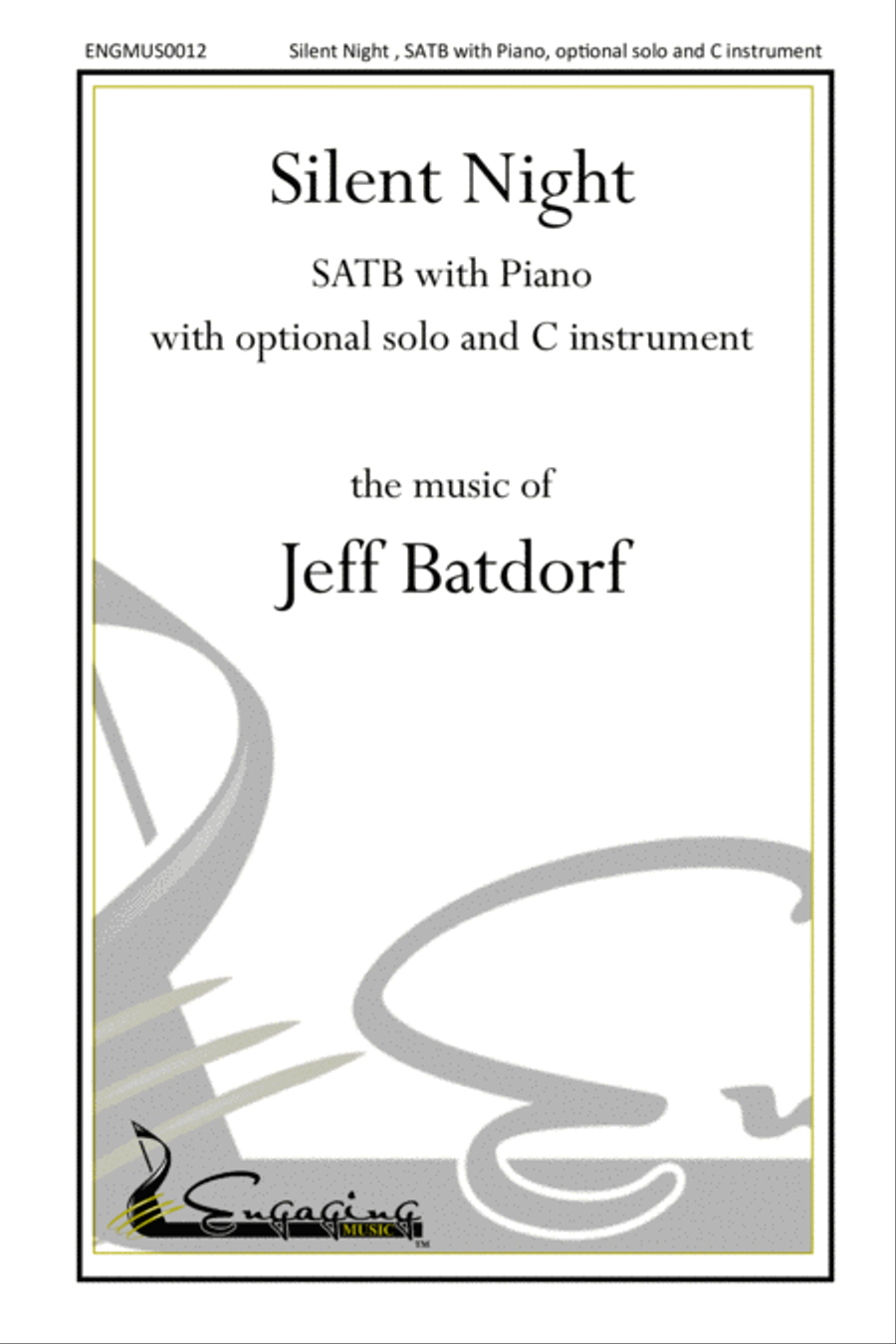Silent Night - SATB with Piano, Optional Solo and C Instrument. 4-Part scores gallery preview page 1