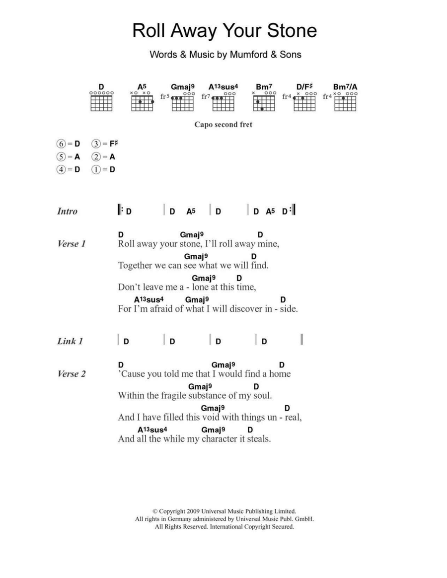 Roll Away Your Stone Acoustic Guitar scores gallery preview page 1