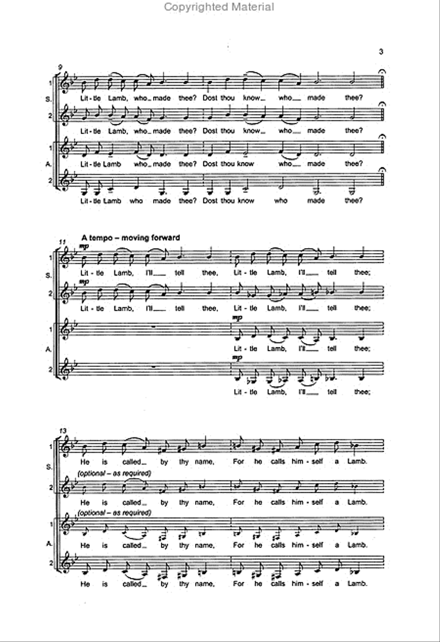 Choral Music for Upper Voices SSA scores gallery preview page 3
