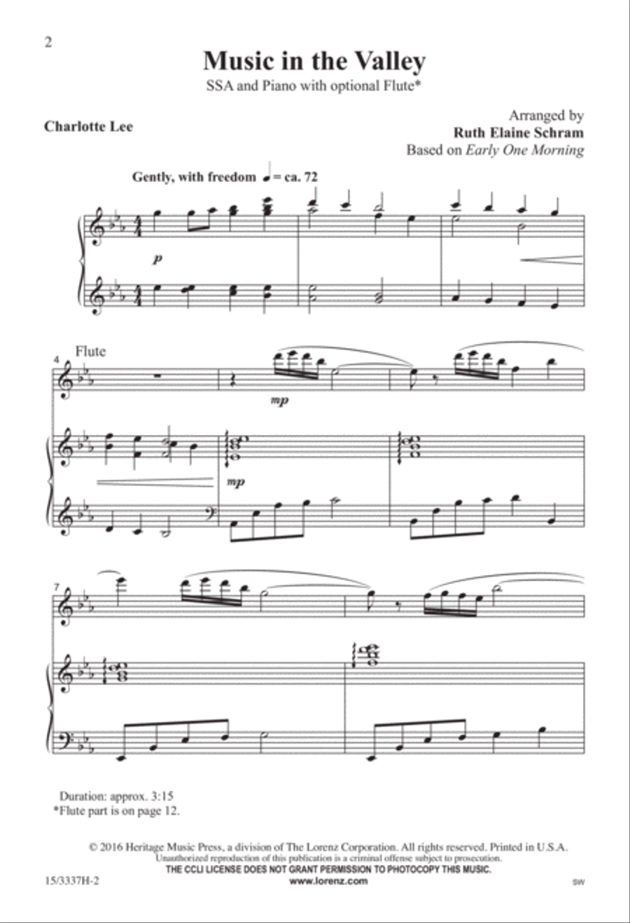Music in the Valley Music in the Valley SSA scores gallery preview page 2