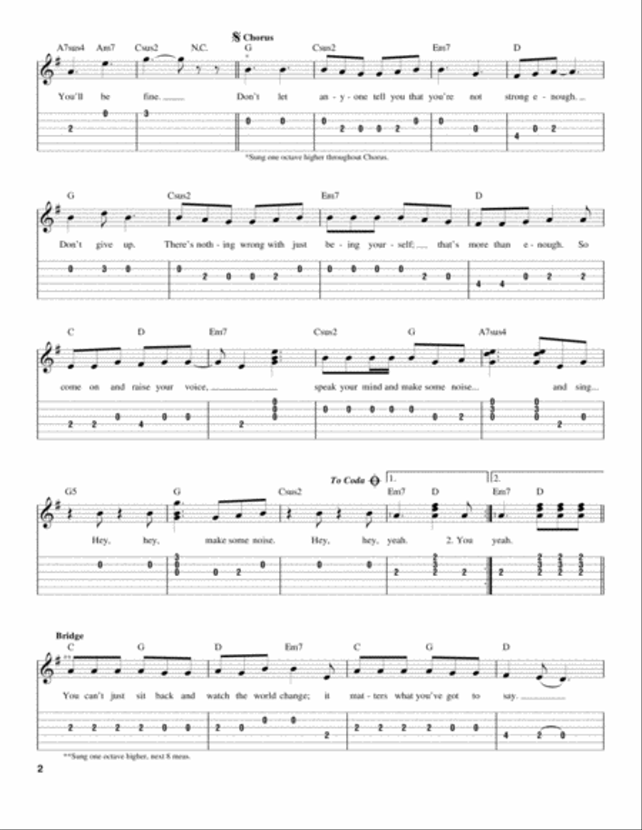 Make Some Noise Acoustic Guitar scores gallery preview page 2
