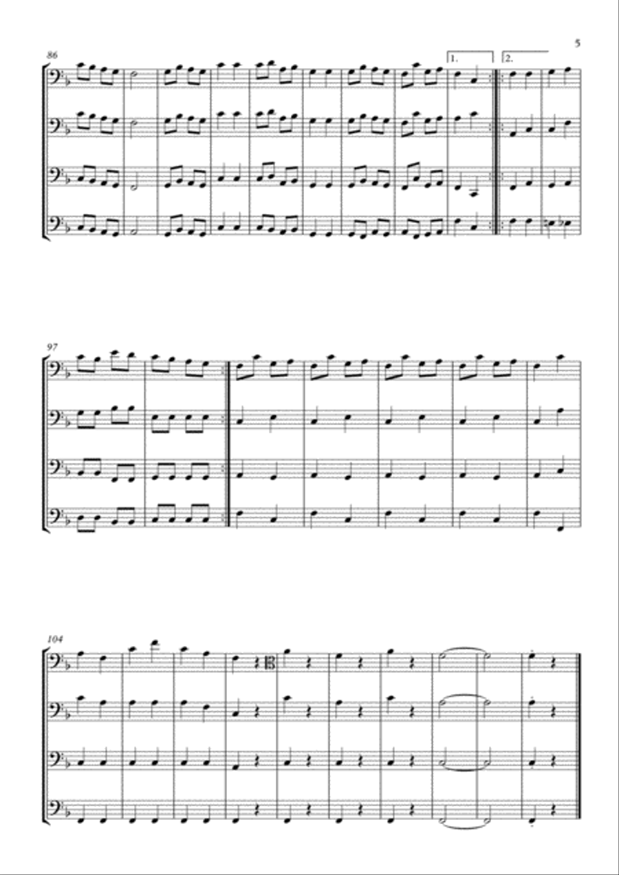 Galop Infernal arr. bassoon quartet Woodwind Quartet scores gallery preview page 5