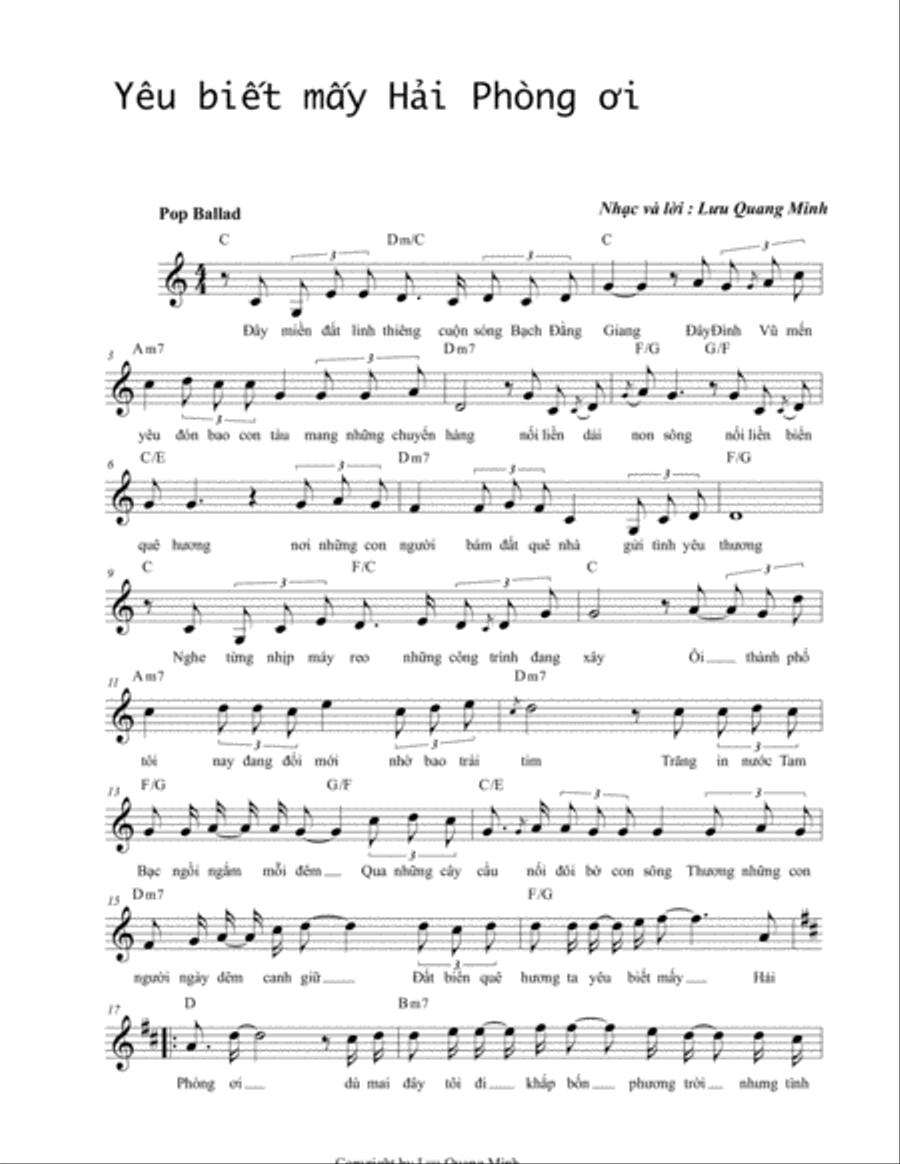 Yeu biet may Hai Phong oi Small Ensemble scores gallery preview page 1