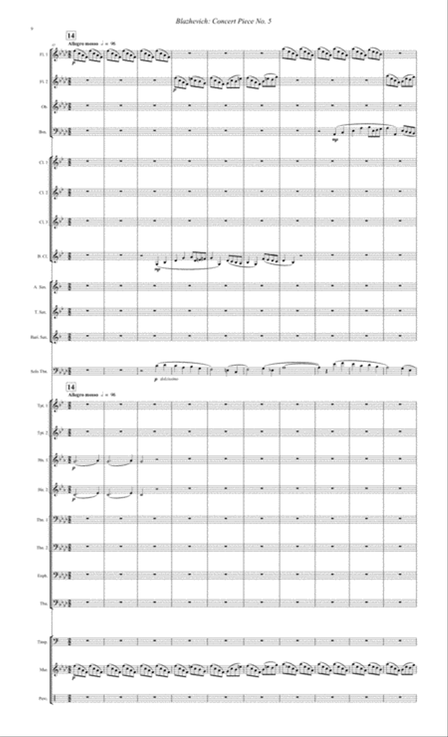 Concert Piece No. 5 for Solo Trombone & Band Trombone Solo scores gallery preview page 5