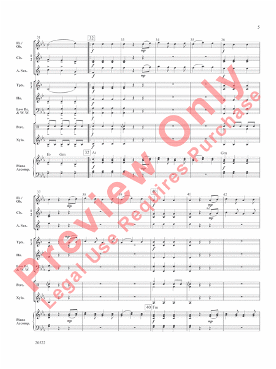 Legend of the Alhambra Legend of the Alhambra Concert Band scores gallery preview page 6