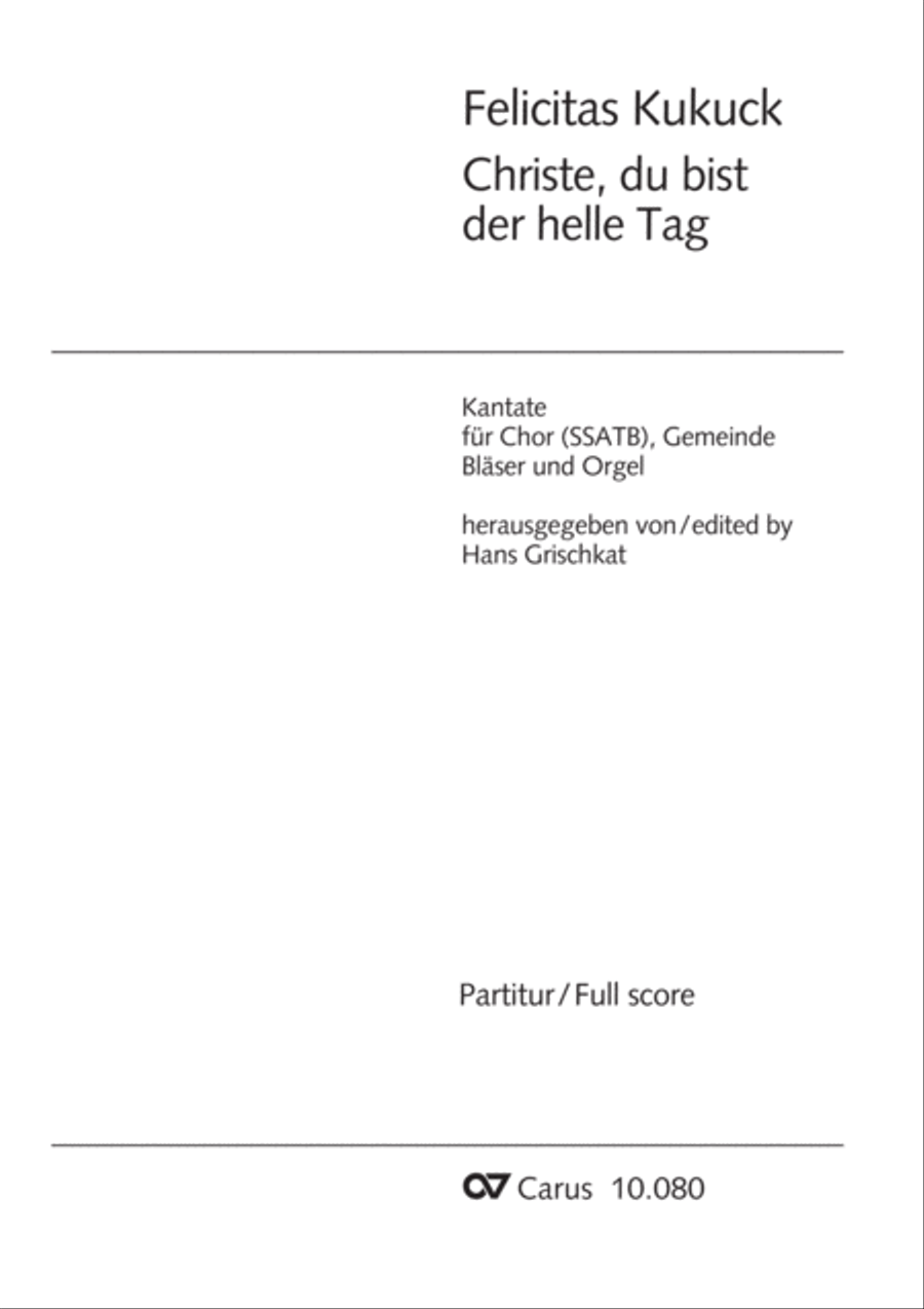 Christe, du bist der helle Tag SSATB scores gallery preview page 2