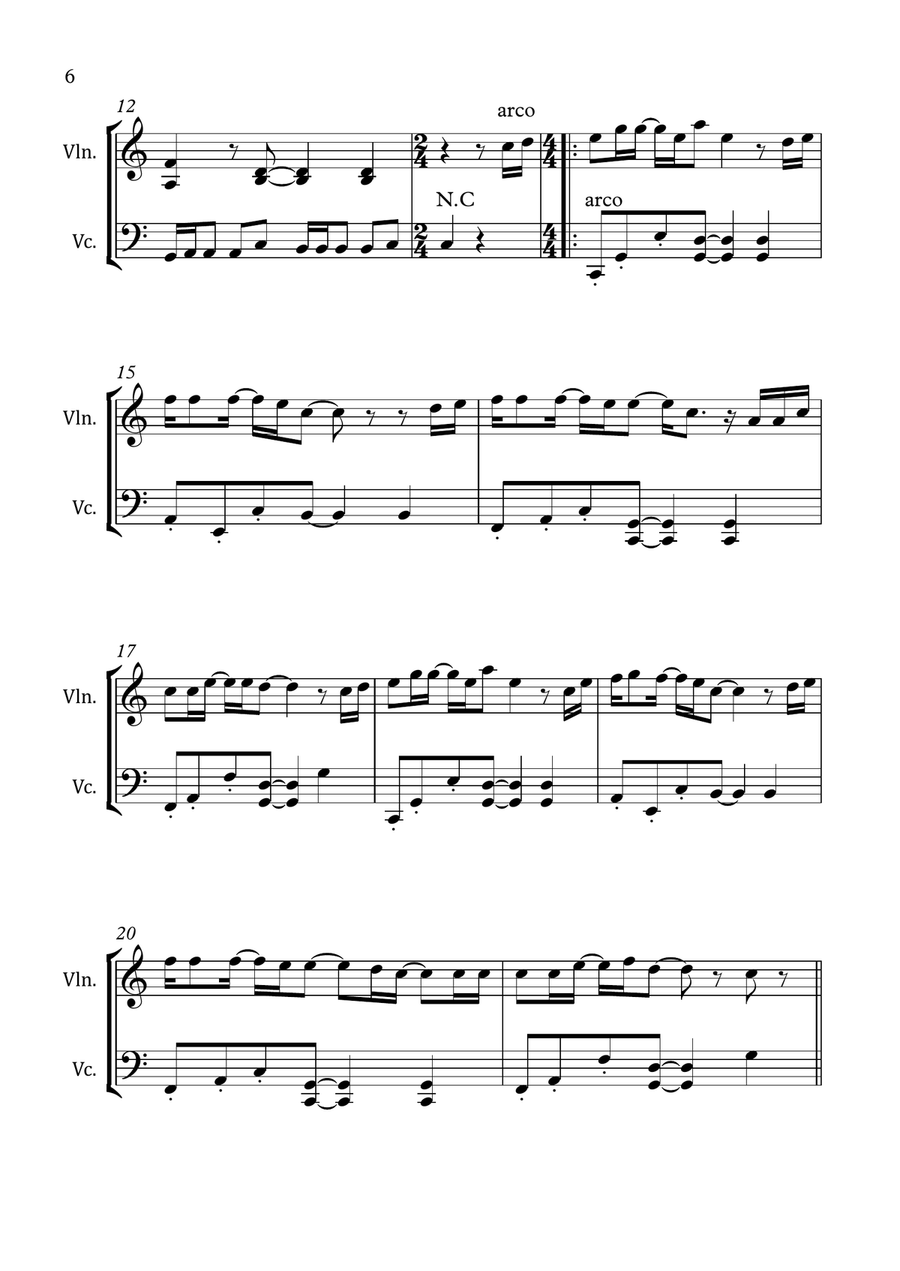 Memories String Duet scores gallery preview page 6