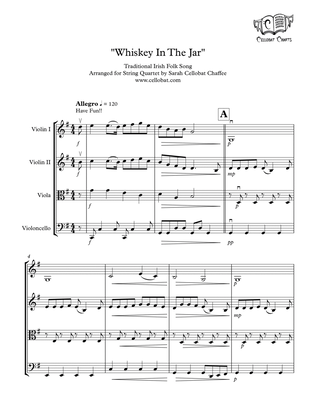 Book cover for Whiskey In The Jar - String Quartet - Traditional Irish arr. Cellobat - Recording Available!
