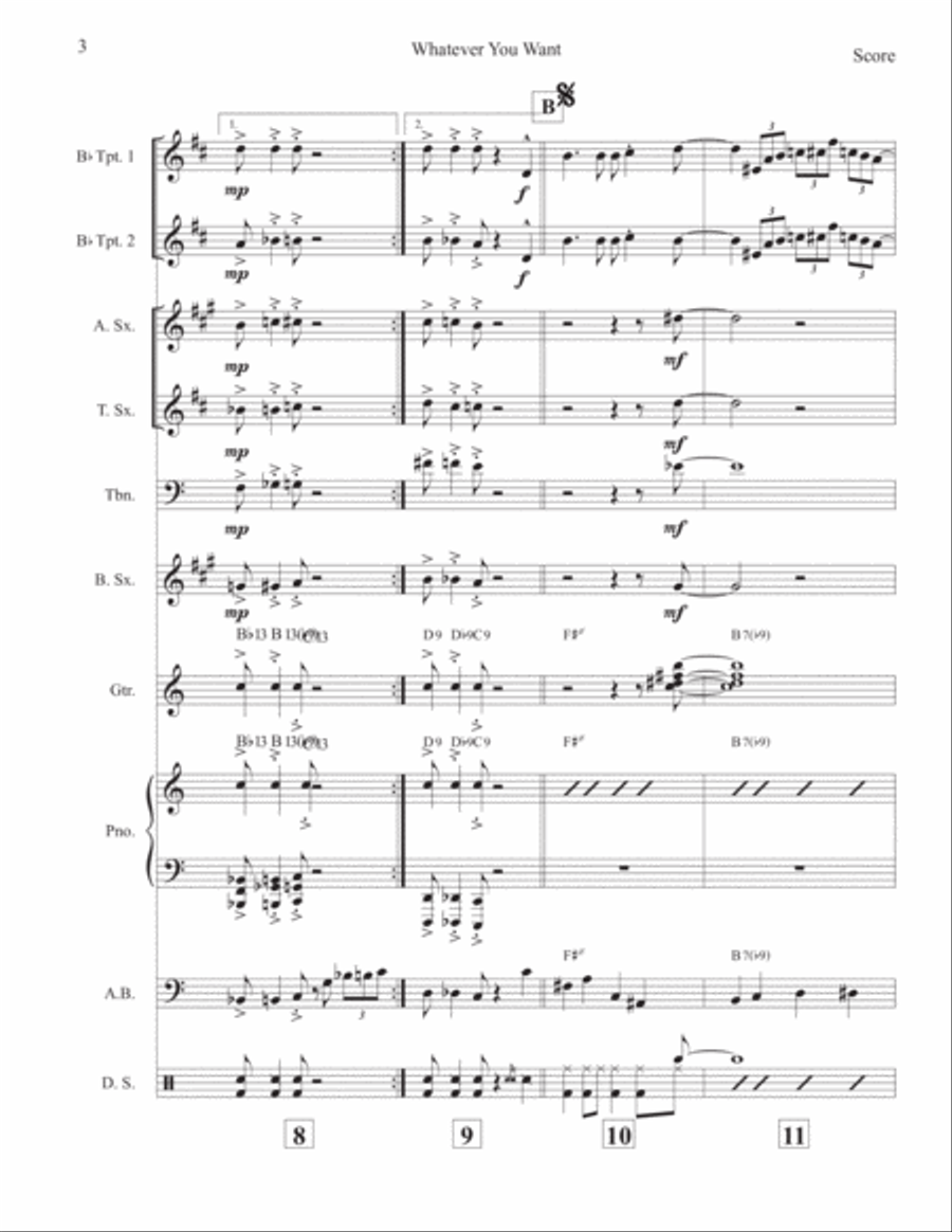 Whatever You Want Whatever You Want Jazz Ensemble scores gallery preview page 3