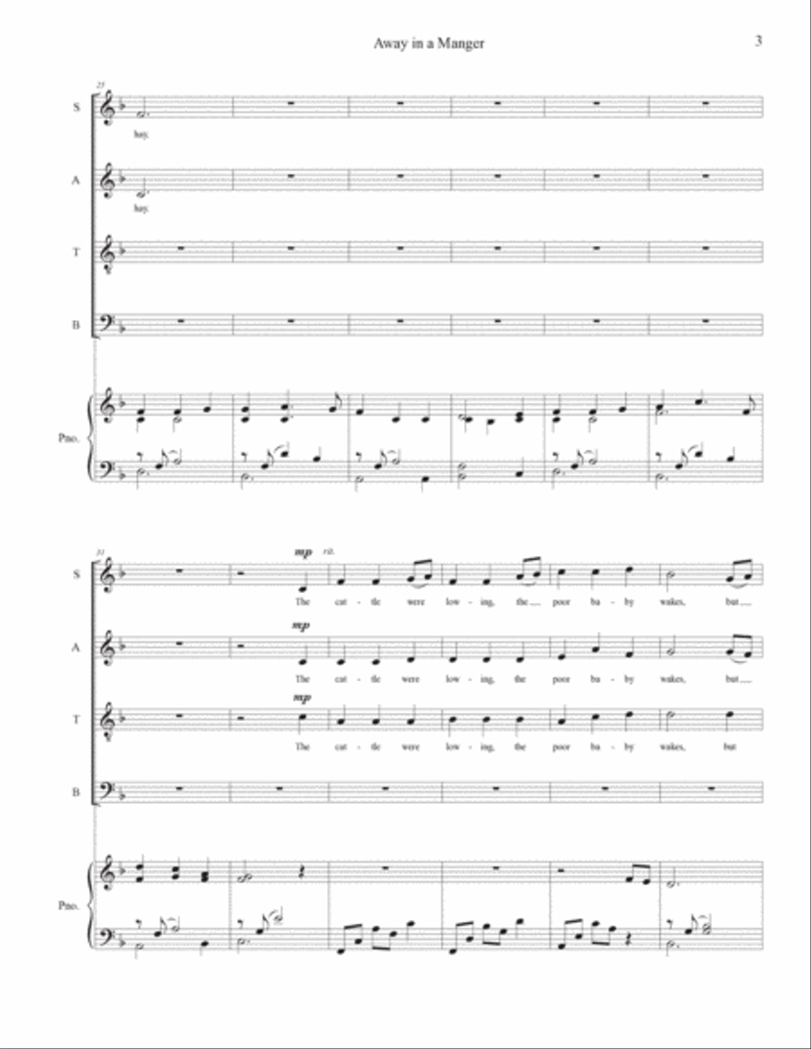Away in a Manger Away in a Manger Voice scores gallery preview page 3