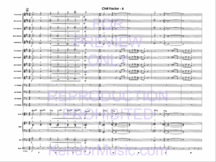 Chill Factor (Full Score) Jazz Ensemble scores gallery preview page 8
