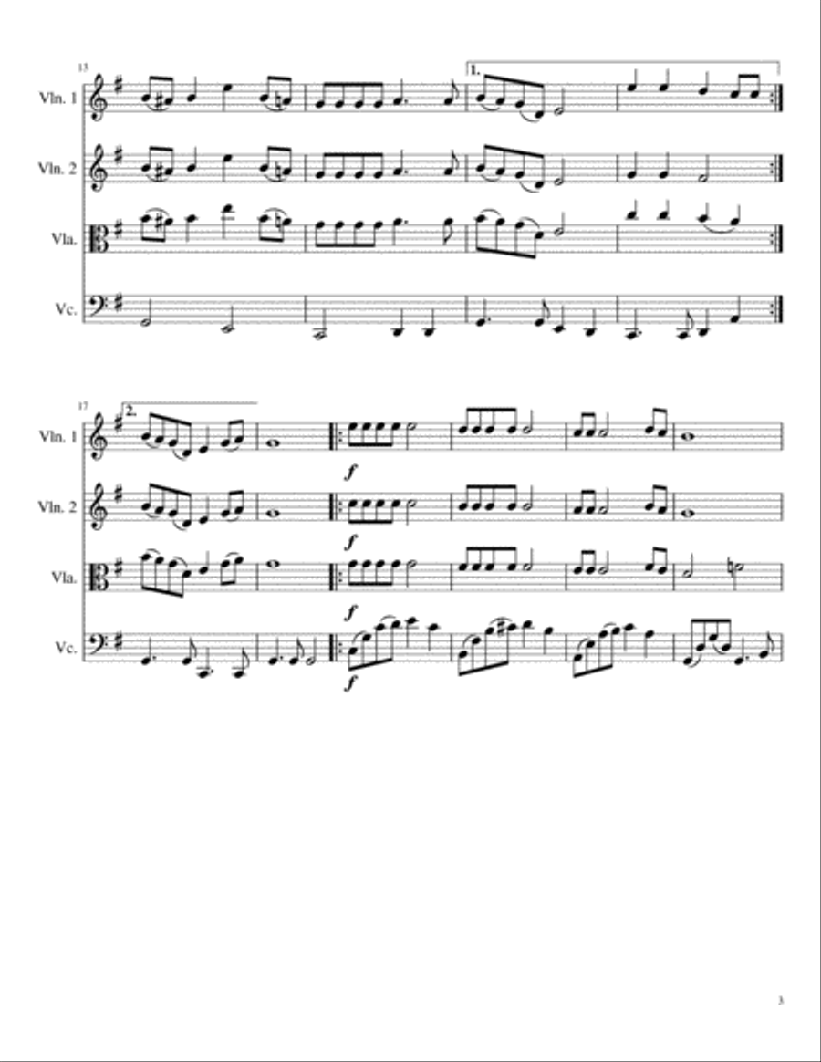 All I Have To Do Is Dream String Quartet scores gallery preview page 3