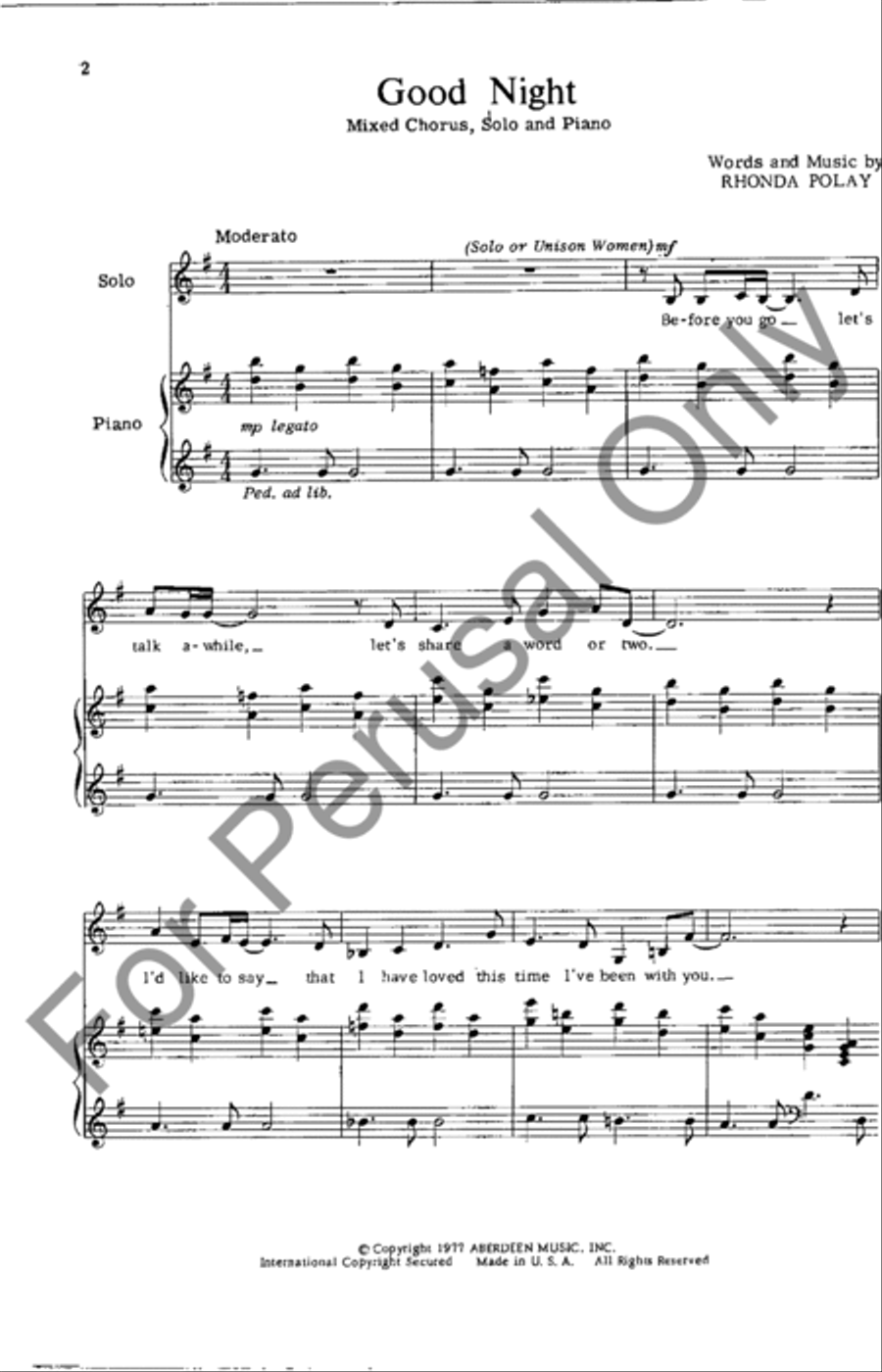 Good Night 4-Part scores gallery preview page 2