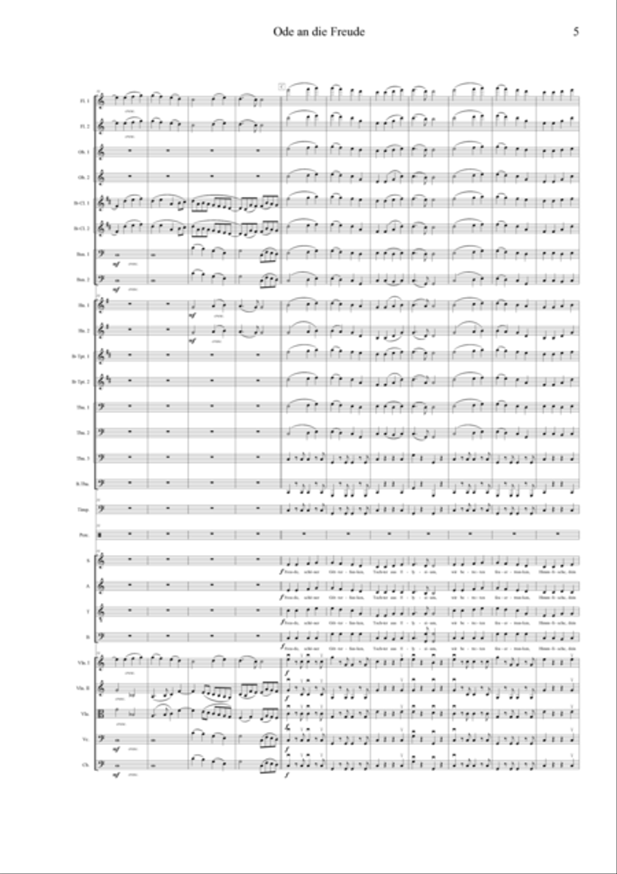 Ode an die Freude Full Orchestra scores gallery preview page 5