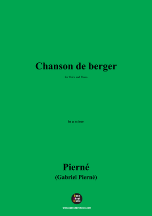 G. Pierné-Chanson de berger ,in a minor