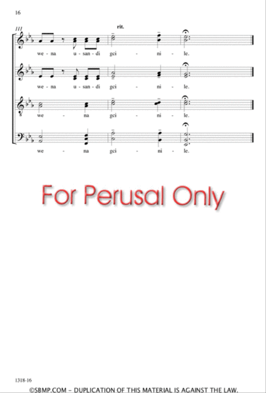 Ndikhokhele Bawo - SATB divisi Octavo Divisi scores gallery preview page 15