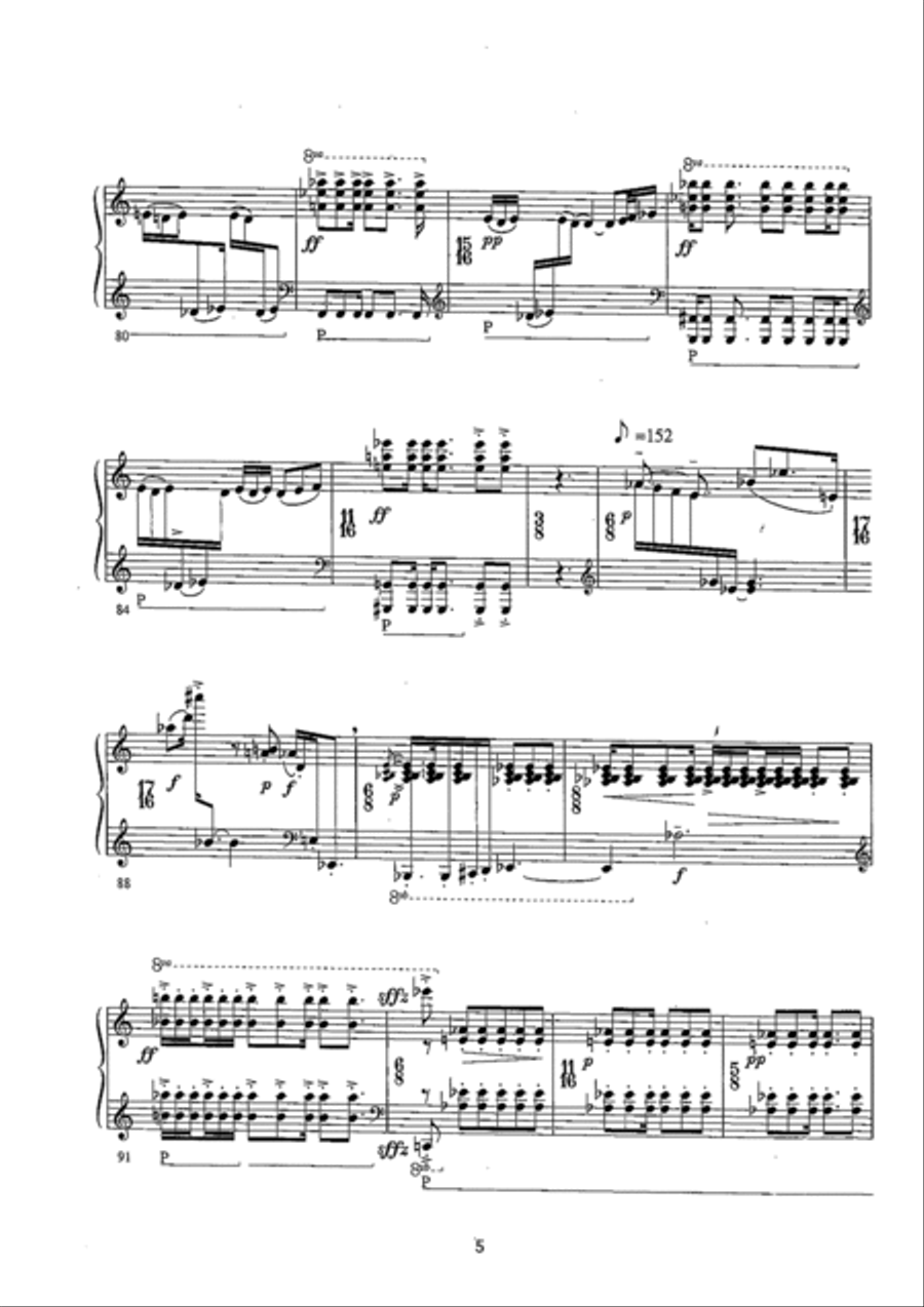 NORY for Piano (피아노 독주를 위한 놀이) Piano Solo scores gallery preview page 5