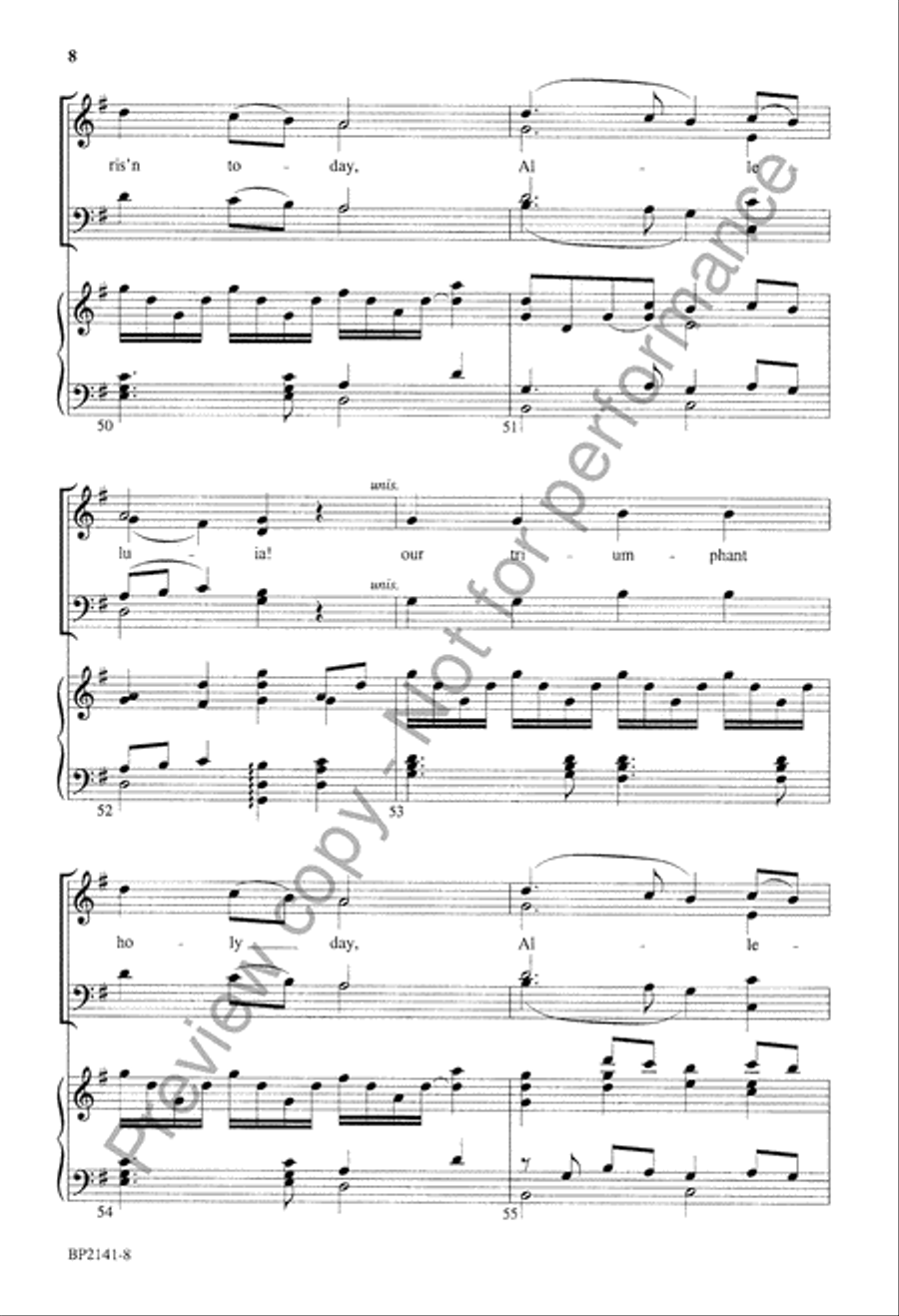 Jesus Is Risen from the Dead! 4-Part scores gallery preview page 9