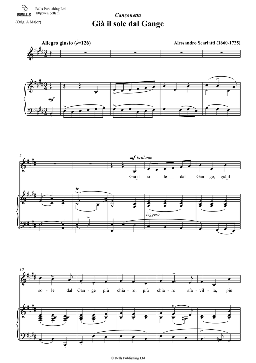 Gia il sole dal Gange (E Major)
