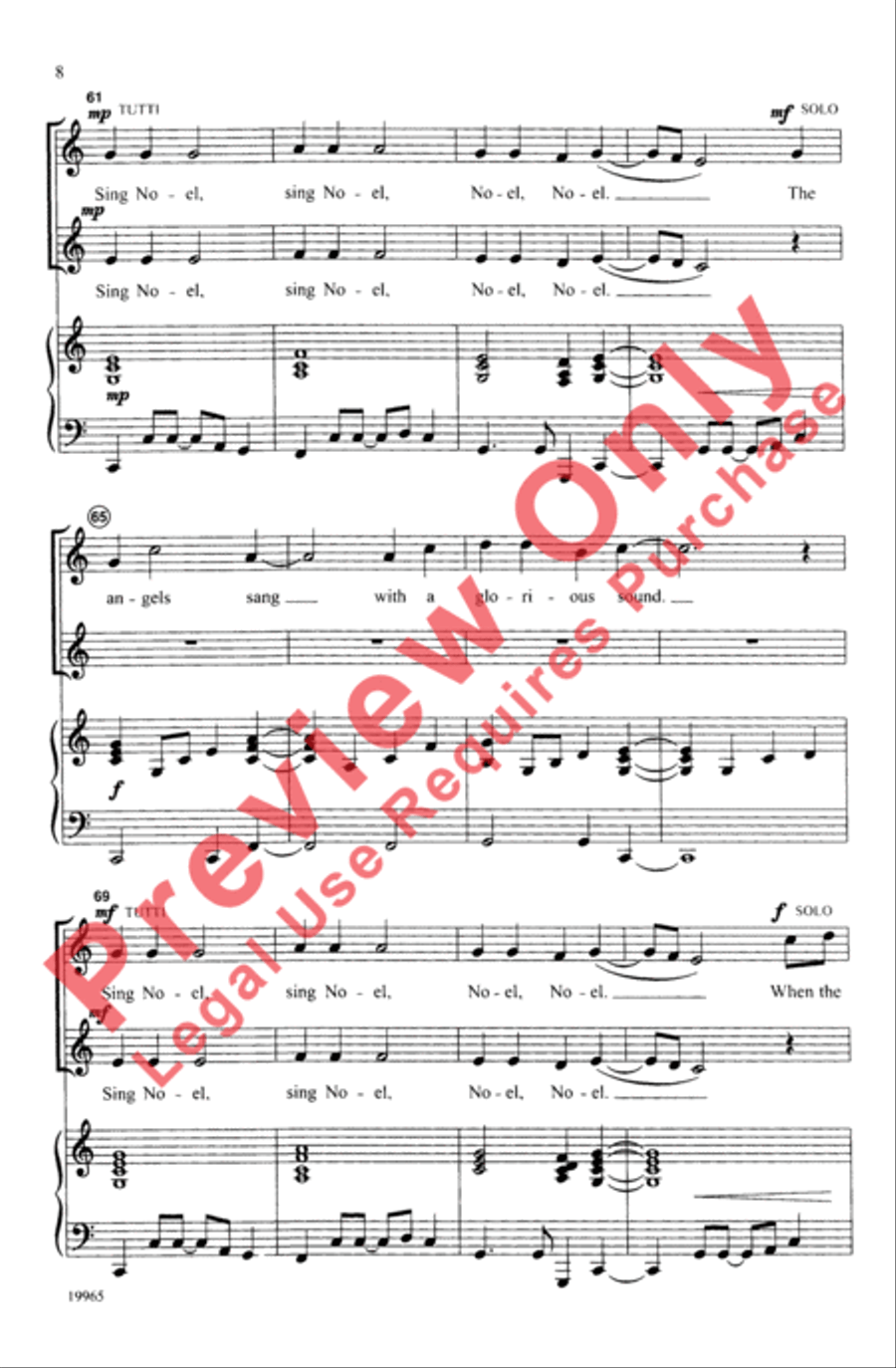 African Noel Unison Choir scores gallery preview page 8