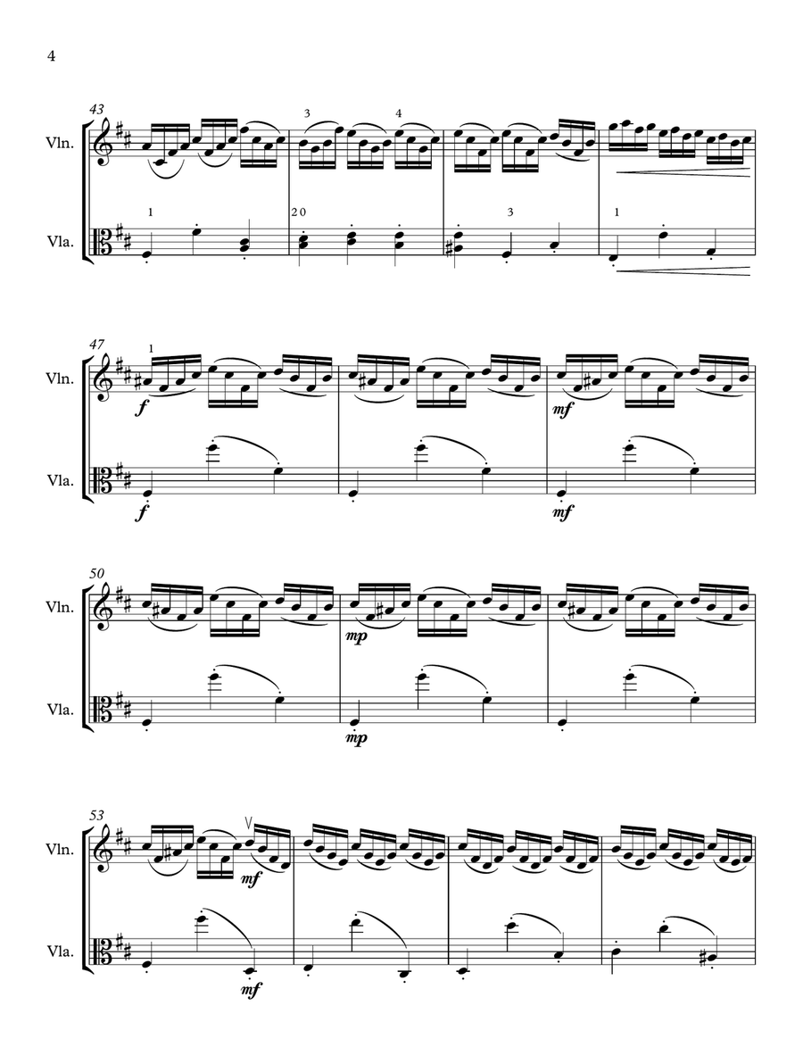 D. Scarlatti Sonata in B-minor K.27 for violin and viola String Duet scores gallery preview page 4
