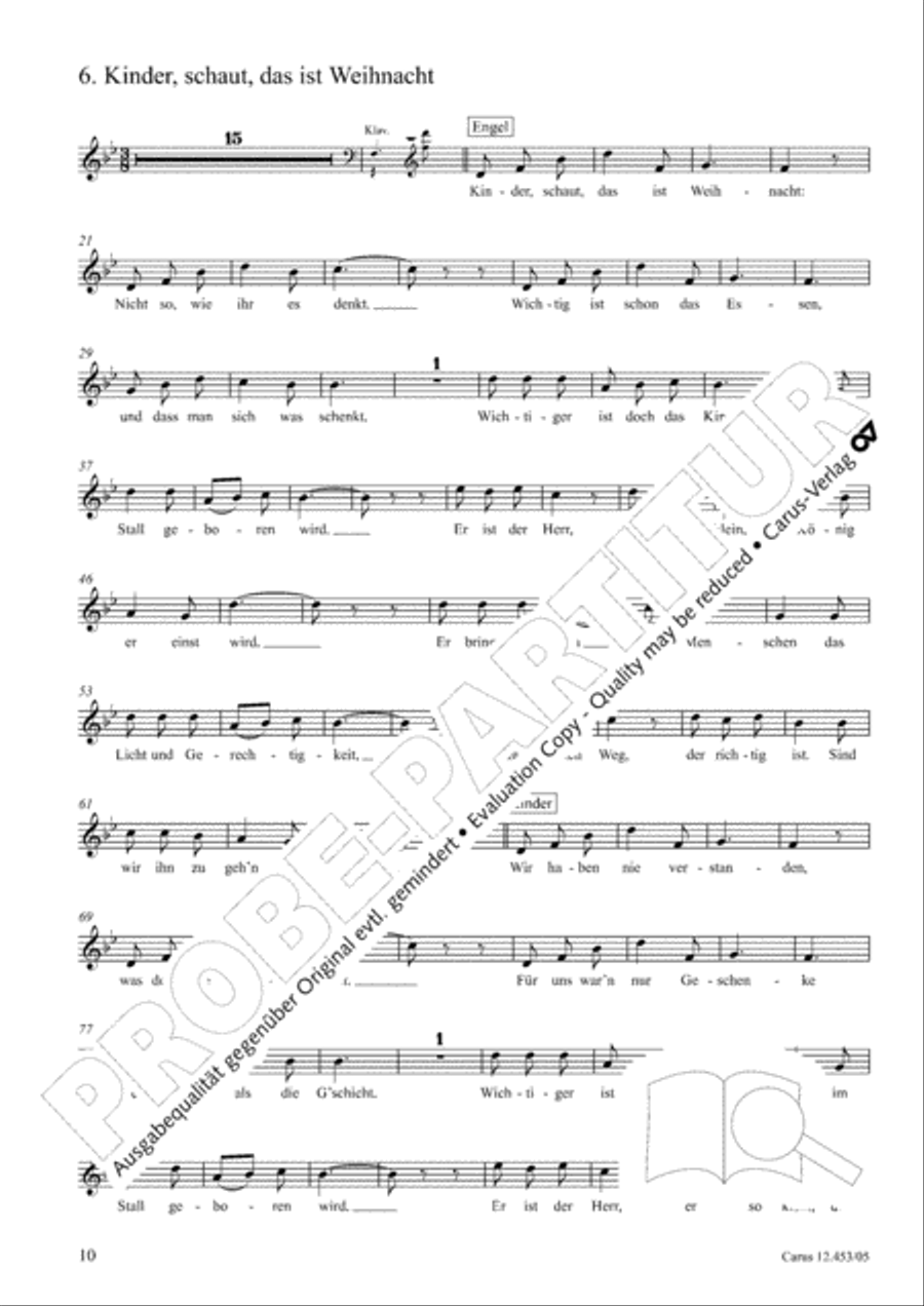 Die Weihnachtskiste. Ein Musical zur Weihnachtszeit Children's Choir scores gallery preview page 11