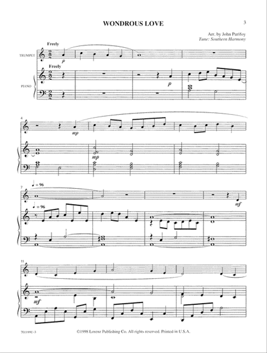 Contemporary Hymn Settings for Trumpet and Piano